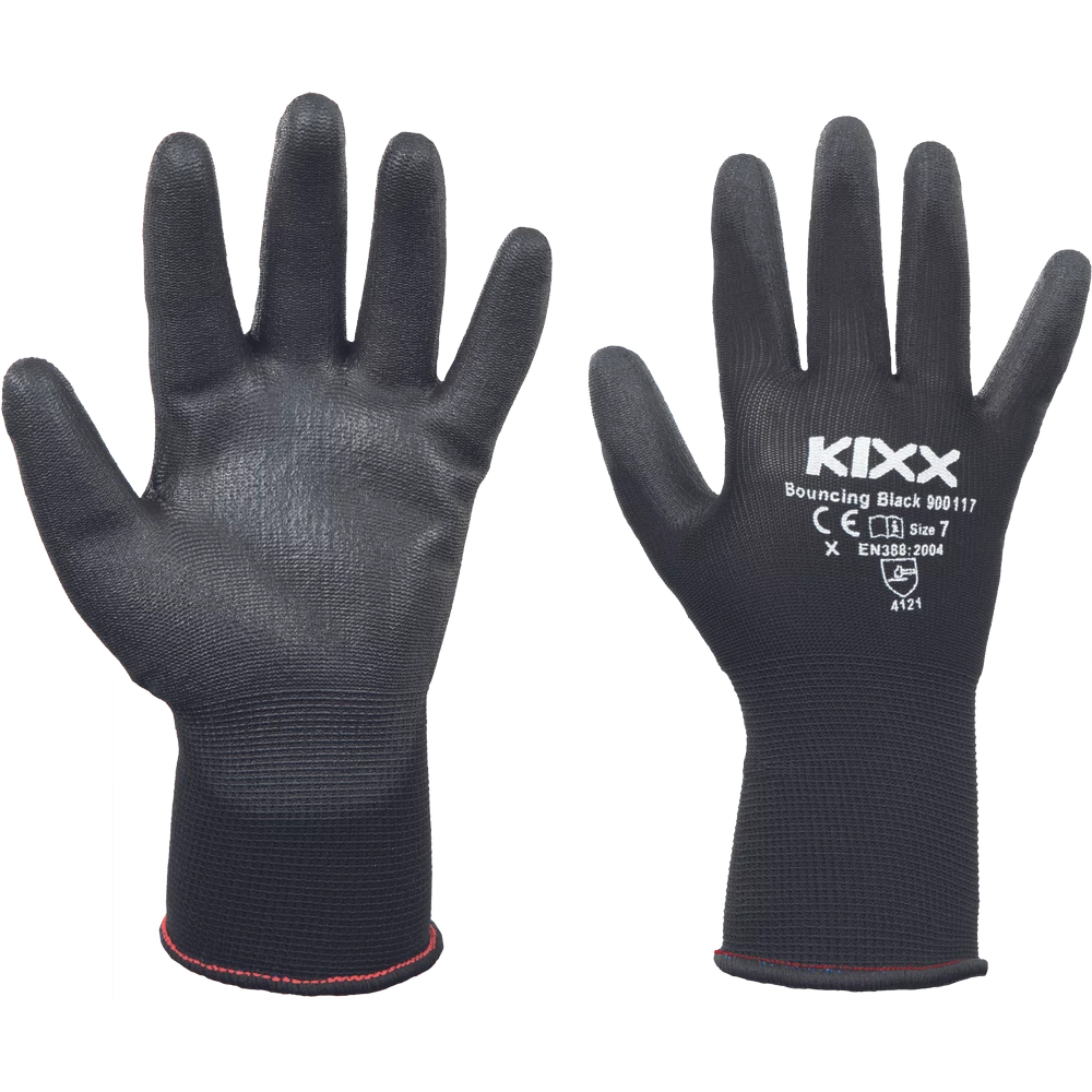 BOUNCING BLACK kesztyű nylon fekete 11 méret 12 pár/karton