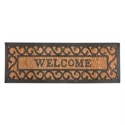 Kókuszrost lábtörlő  welcome felirattal 75x25cm