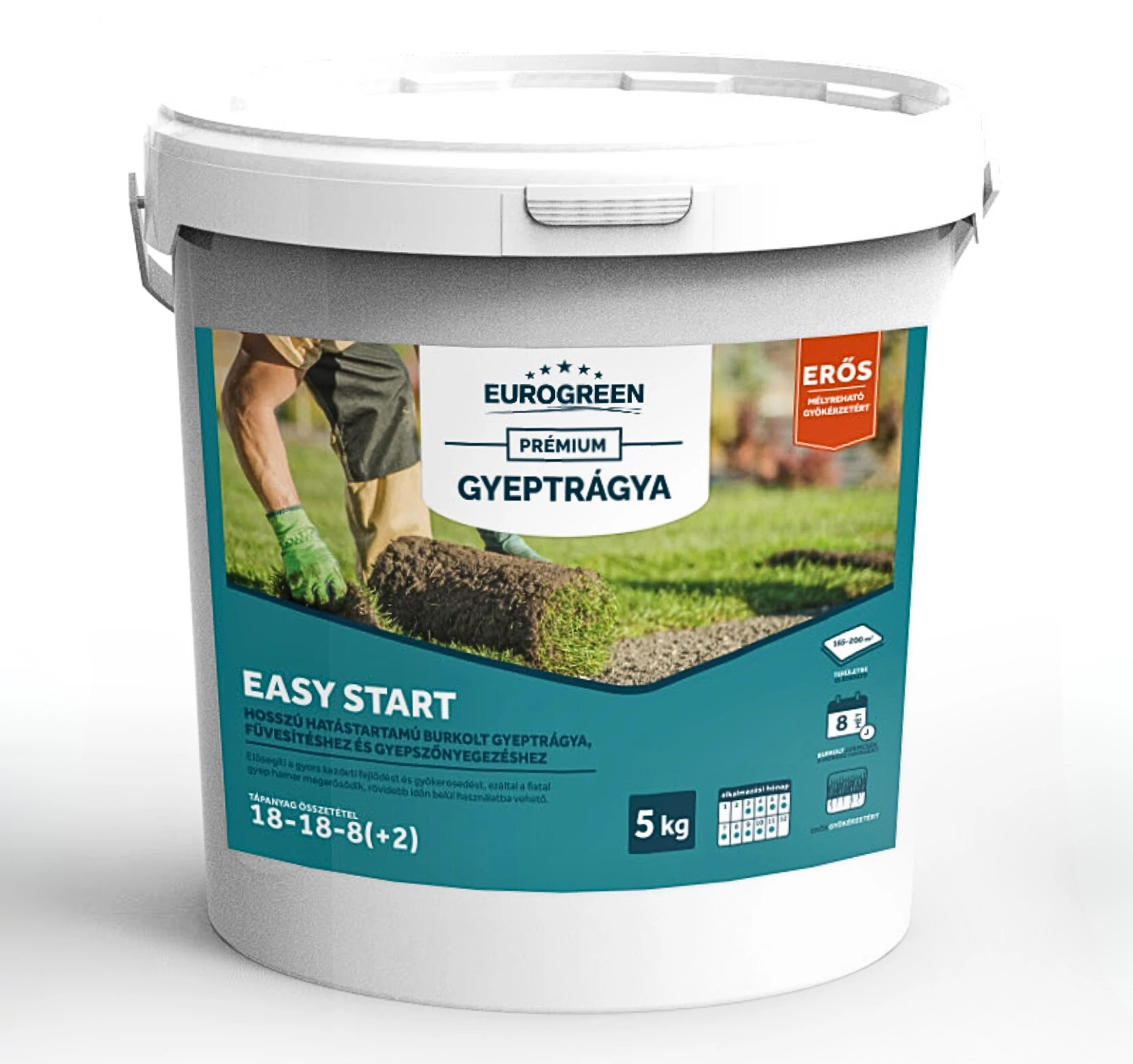 EUROGREEN Easy start indító gyeptrágya 5 kg  (165-200 m2)