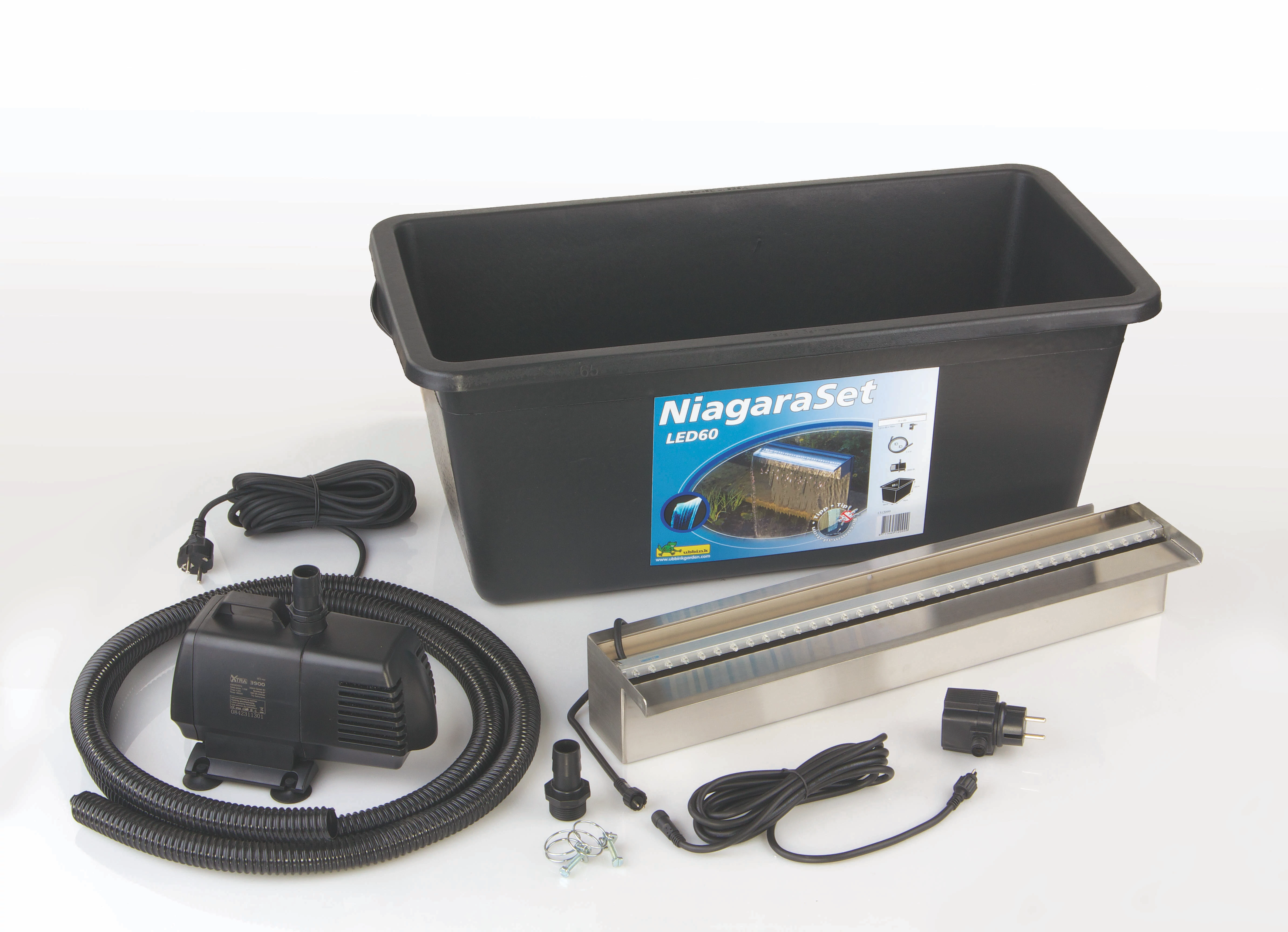 Vízeséselem Niagara  LED 60cm szett Xtra3900l/h pumpa+ Quadro I+ kiegészítők
