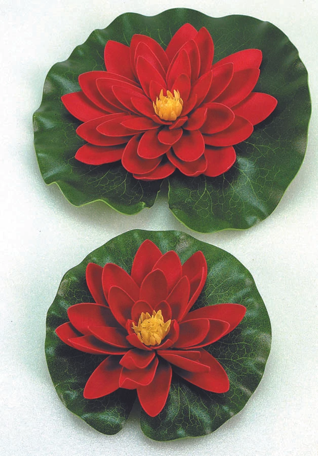 Ubbink selyemvirág, piros tavirózsa 14cm