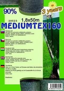 Árnyékoló háló MEDIUMTEX160 1,8x50m zöld 90%