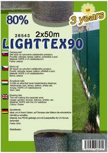 Árnyékoló háló LIGHTTEX90 2x50m zöld 80%