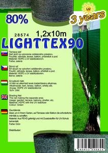 Árnyékoló háló LIGHTTEX90 1,2x10m zöld 80%/6db-kart.