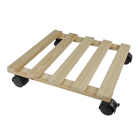 Görgős virágtalp fából 8x35x35cm /10db/karton