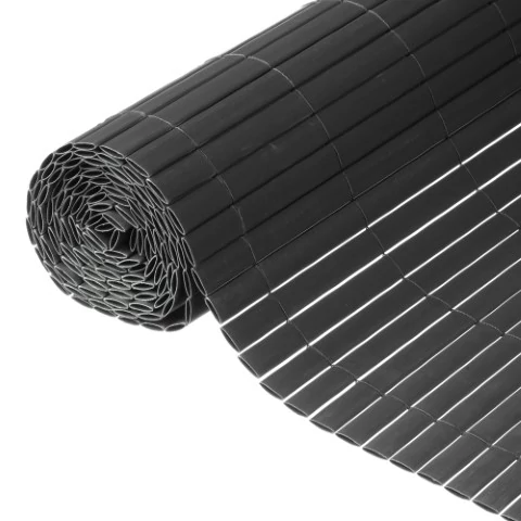 Nádhatású PVC gyékény, kétoldalas 1x3m, antracit, 2tek/karton