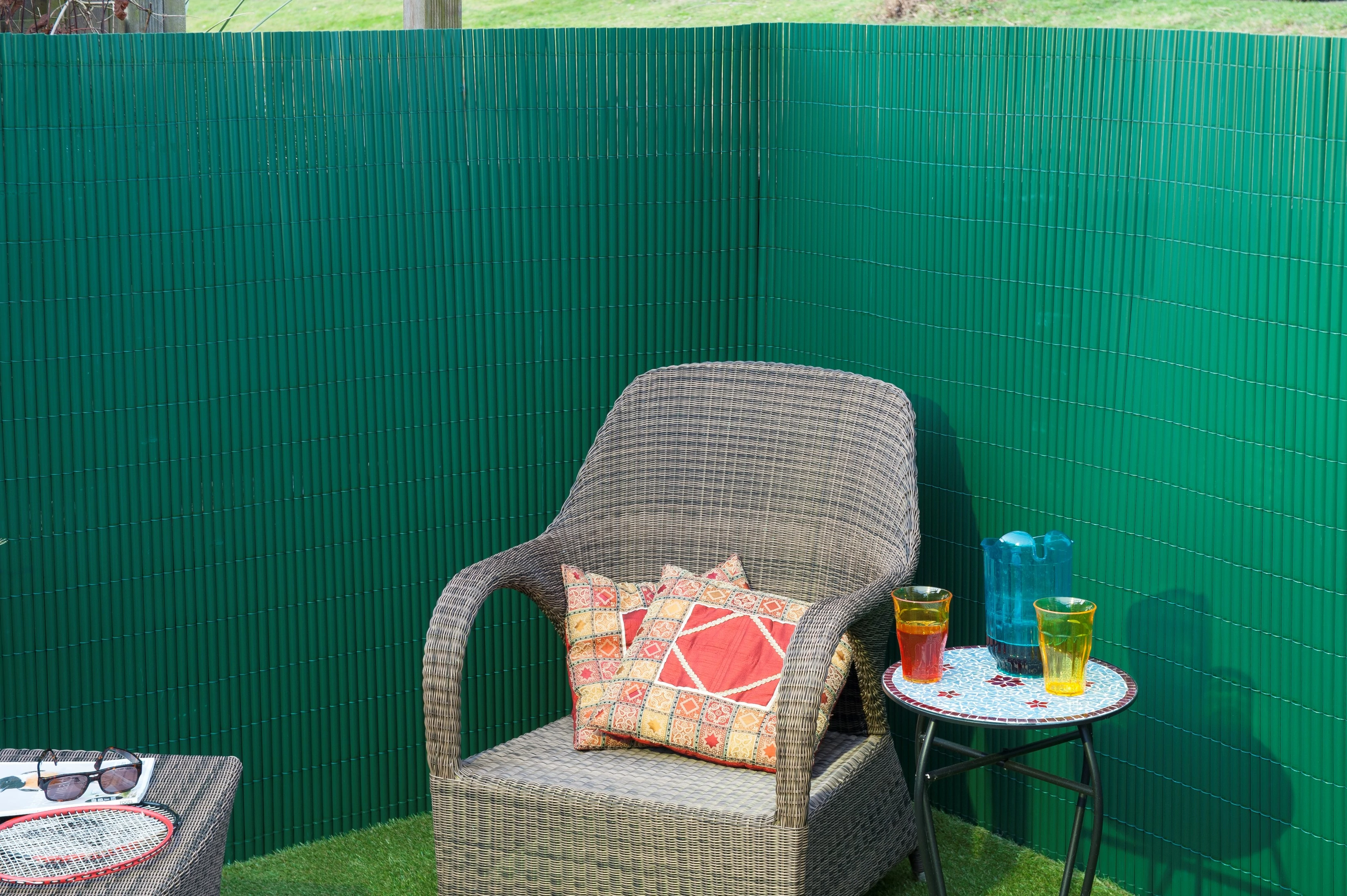 PVC szimpla oldalú kerítés,rögzítővel zöld1 x 3 m, 1200 gr/m2