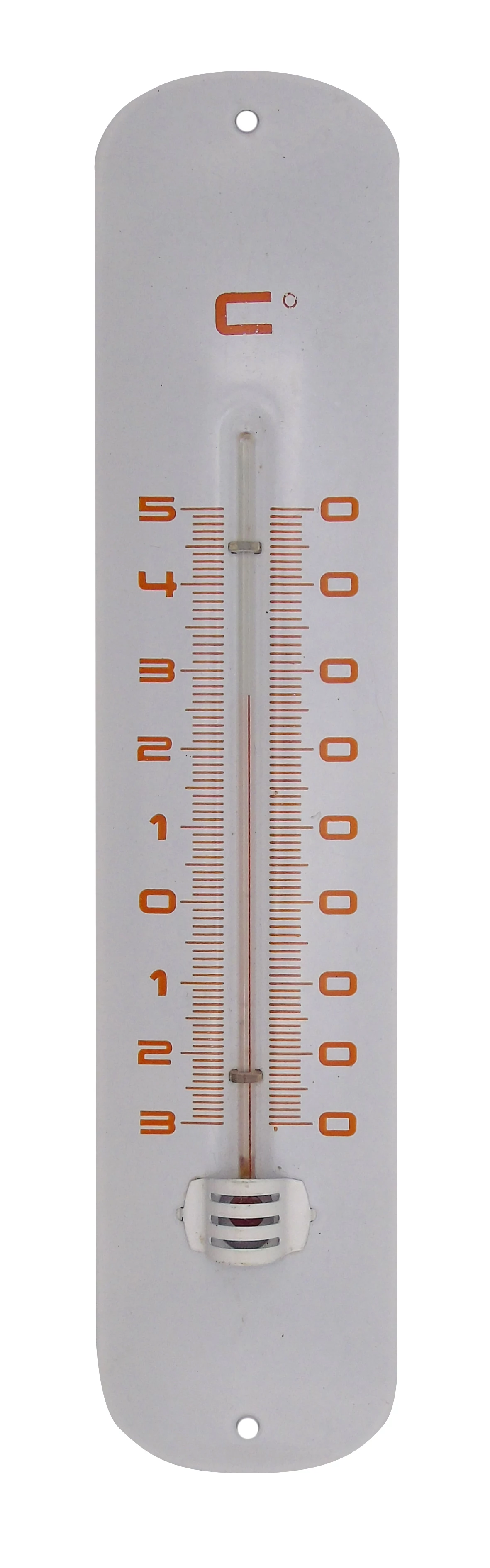Hőmérő kültéri, fém, fehér, 30x6,5x1cm / 6db/karton