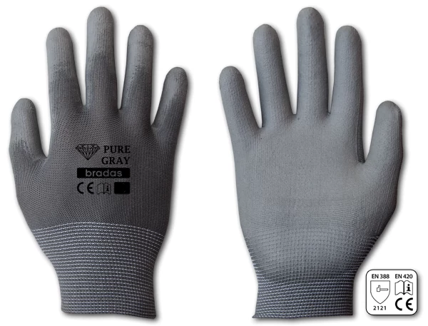 Kesztyű RWPGY8  PURE GRAY polyuretán 8