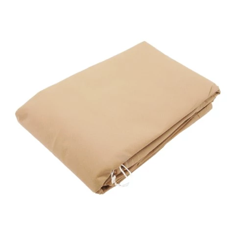 Téli takarófólia zipzárral, bézs,átm. D:2,5m, 300cmx393cm 70g/m2/ fátyolfólia