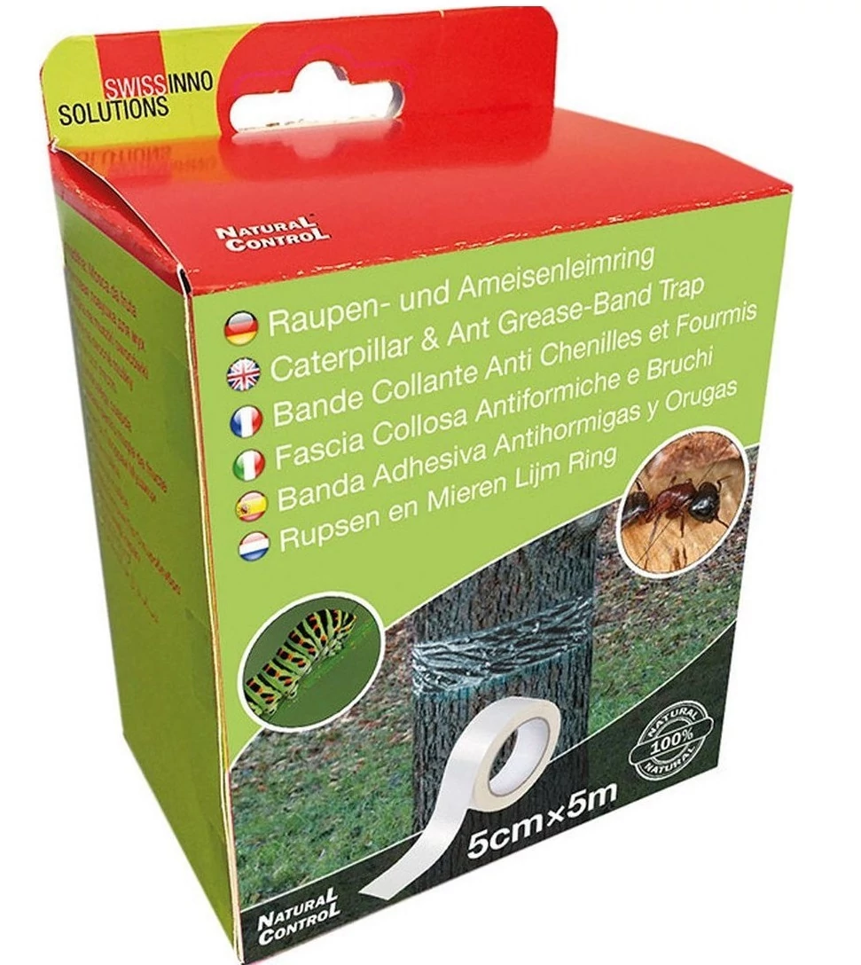 Swissinno Natural Control  Ragasztószalag hangyák és hernyók ellen 5cm × 5m 12 db/kartn