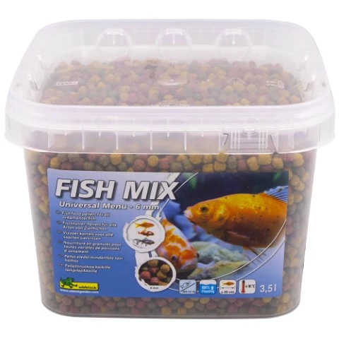 Fish Mix - Haltáp Universal 6mm pellet 3,5L, mindenfajta halnak, 20 - 55 cm-ig