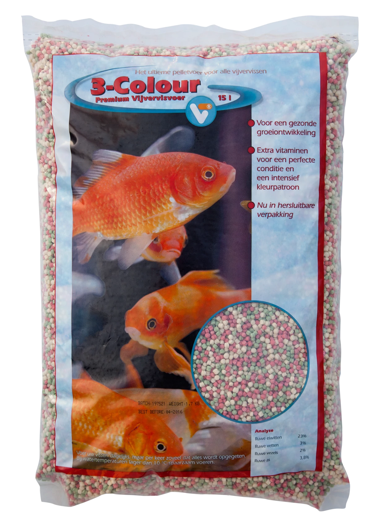 Velda Haltáp 3-Colour Pellets Premium 15 L