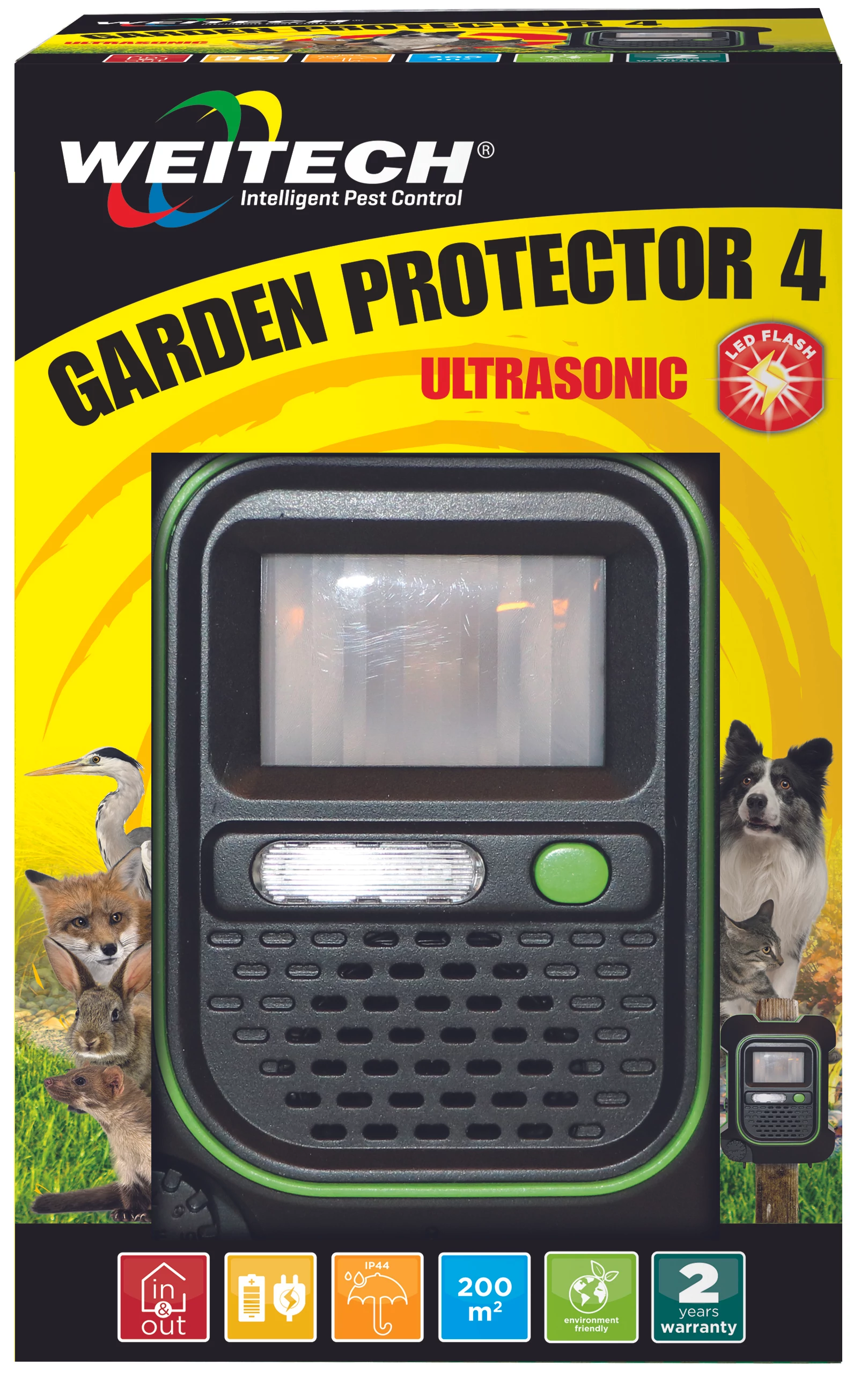 Weitech Garden protector kisállat riasztó villanófénnyel 6 db/karton