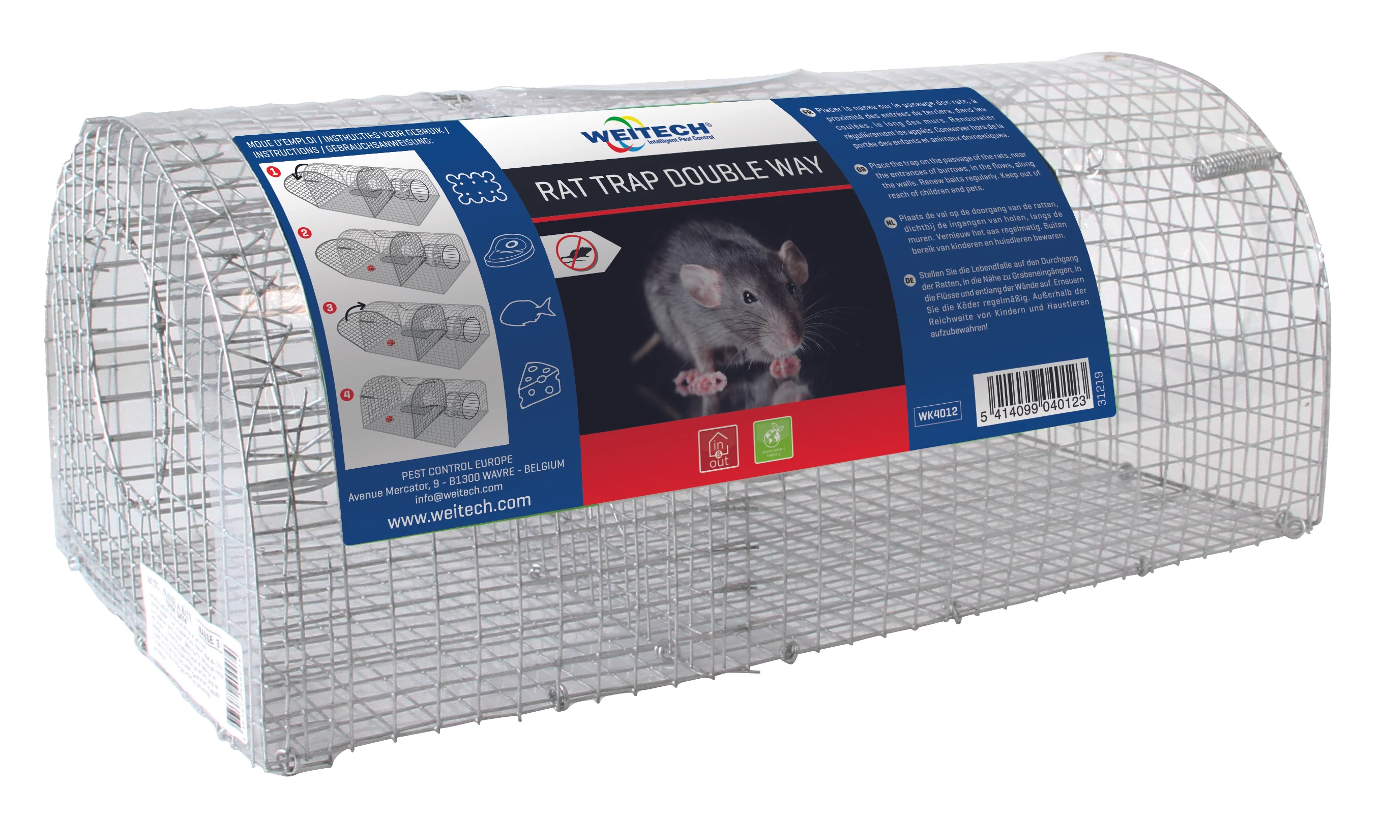 Weitech Patkánycsapda 2 utas, 4db/krt